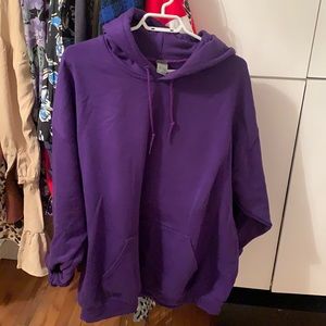 Gildan heavy blend purple hoodie XL